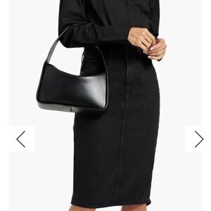 PAIGE Black Midi Skirt